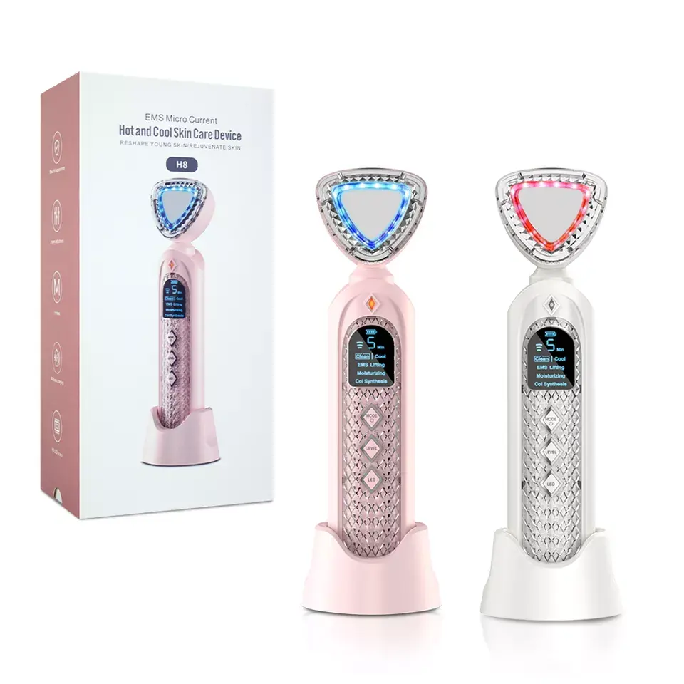 Hot Products Ems Vibration Neck Lift Device Skin Beauty Tools Led Heating Therapy Wrinkle Remove Beauty Device