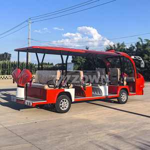 Bus touristique électrique ZOWN, design rouge de dessin animé, 14 places, toit ouvert - Product Image 4