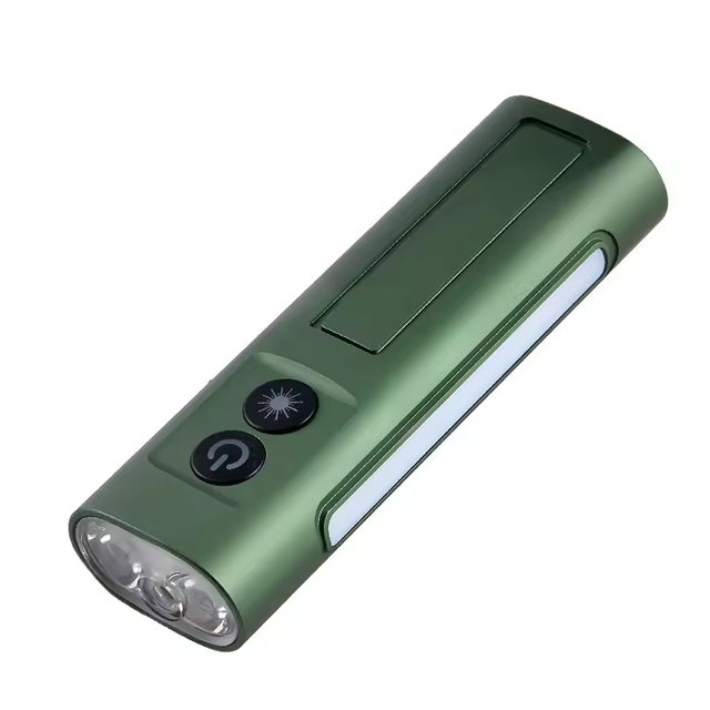 Outdoor EDC Waterproof USB Rechargeable IP65 Aluminum RGB Laser LED Side Light Magnet Portable Camping Flashlight 200-300M Beam