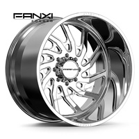 Jantes forgées FANXI Concave 24x14 8x180 24X10 8x170 26x16 8x6.5 pour Chevrolet 2500 GMC Denali 2500 Ford F250 avec enjoliveurs flottants
