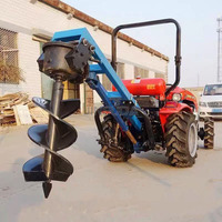 Produit phare : Tarière à engrenages à trois points, montée sur tracteur, pour le creusement de trous de plantation de palmiers, avec palettes en caoutchouc, haute performance