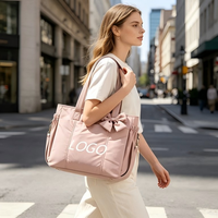 Sac fourre-tout élégant et spacieux YCW pour tous les jours |   Housse pour ordinateur portable en nylon résistant à l'eau avec poche étanche et support pour tapis de yoga, fermeture éclair