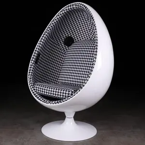 Cadeira com alto-falantes para cadeira, cadeira de fibra de vidro com som pendente em formato de ovo