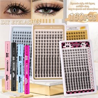 Extensions de cils en grappe DIY en gros, 768 pièces, longueurs mixtes, cils individuels doux et naturels, faux cils