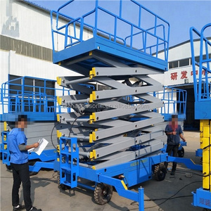 Plateforme de travail aérienne mobile à ciseaux de 300 kg à 500 kg, 10 m, hydraulique, sur roues, pour travaux en hauteur en extérieur - Product Image 4