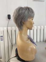 Perruques en cheveux humains SHY Medical, entièrement nouées à la main, avec une ligne de cheveux naturelle, un cuir chevelu réaliste, coupe pixie pour femmes, vente en gros
