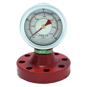 Manómetro Antivibración Tipo Brida bibo YK-150F para Campos Petroleros - Product Image 1