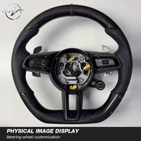 Volante Deportivo de Lujo YZ Personalizado en Cuero y Fibra de Carbono, 4 Brazos, 35 mm, Modelo PO06, para Porsche 718 Cayenne Panamera 911 Cayman