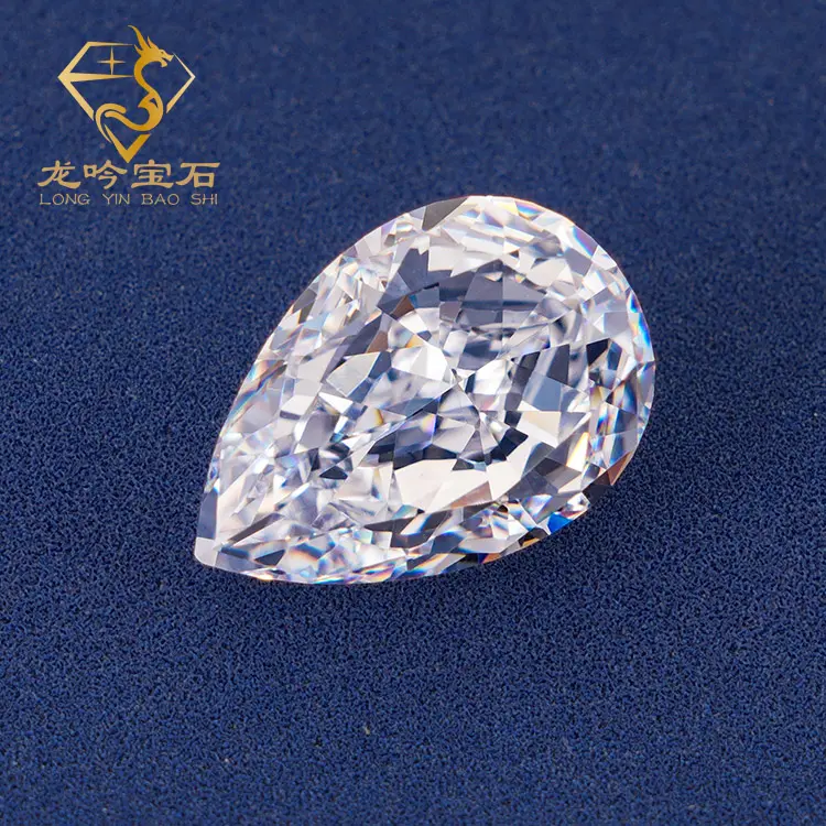 Gems Stone Factory From Wuzhou China Wholesale CZ Zircon Loosely Stones Pear Cut AAAAAA 5A Cubic Zircon Stone