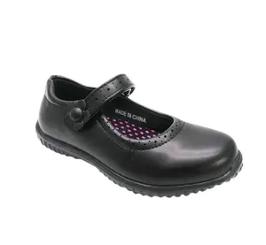 Kids Black School Shoes Uniform Mary Jane With Classic Round Lightweight Girls School Shoes