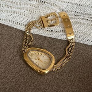 Orologio da Polso con Bracciale a Testa di Serpente in Stile Retrò per Donne, Design Vintage di Alta Gamma, di Nicchia, Lusso Leggero e alla Moda - Product Image 1