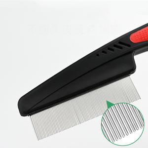 Manche professionnel pas cher <span class=keywords><strong>Anti</strong></span> chat en acier inoxydable tête métallique peigne à puces peigne à <span class=keywords><strong>poux</strong></span> vente en gros - Product Image 2