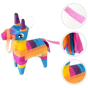 Nicro – jouet de décoration d'anniversaire en plein air, alpaga, cheval d'<span class=keywords><strong>âne</strong></span>, Fiesta mexicaine, jeu de fête à thème, Pinata avec bandeau et chauve-souris - Product Image 3