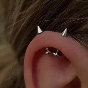 Piercing de lèvre en titane lisse Getta, boucles d'oreilles hélix externes conformes à <span class=keywords><strong>la</strong></span> norme ASTM F136 - Product Image 4