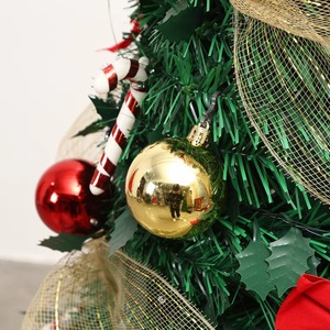 Sapin de Noël artificiel floqué en PVC écologique de haute qualité, design pliable, lumières LED multicolores, fonctionne sur piles, pour intérieur - Product Image 5