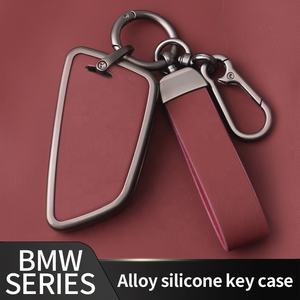 Usine <span class=keywords><strong>en</strong></span> gros nouveau Design <span class=keywords><strong>en</strong></span> cuir clé de voiture couverture métal télécommande clé protecteur pour BMW série 3 accessoires clés - Product Image 2