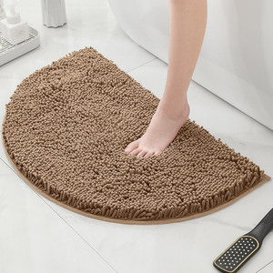 Alfombra de Baño Personalizada de Chenilla Gruesa en Forma de Media Luna - Pelo Extra Denso y <span class=keywords><strong>Base</strong></span> Antideslizante de TPR, Alfombra de Baño Súper Absorbente - Product Image 2