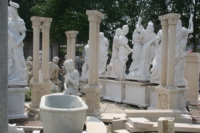 Personnalisé Européen Classique Extérieur Intérieur Décoratif Maison Bâtiment Pilier Pierre Naturelle Colonne Grecque Marbre Colonnes Romaines