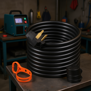 Cable de extensión para soldador de 25 pies, 40 amperios, calibre 8, conector Nema 6-50, cable de goma para soldadura MIG, TIG y plasma. - Product Image 2