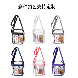<b>Clear</b> PVC Cosmetic <b>Bag</b> Crossbody Shoulder <b>Bag</b> Outdoor Portable Makeup <b>Bag</b> with Detachable Strap - Product Image 3