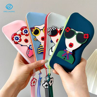 Étui à lunettes en silicone multicolore écologique, étanche avec fermeture éclair, pochette souple pour lunettes de soleil, sac de rangement pour lunettes en silicone – Vente chaude