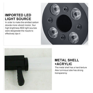 Pistolet à air CO2 en métal avec LED RGB, effets spéciaux pour DJ, machine à jet de fumée pour scène, pistolet à fumée électrique avec télécommande - Product Image 4