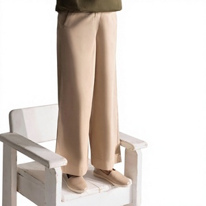 Bas décontractés pleine longueur en Spandex/Coton respirant, écologiques, sur mesure, style unique, grande taille, avec design épuré - Product Image 1