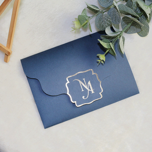 Invitaciones <span class=keywords><strong>de</strong></span> Boda con Textura Única en Cartulina, Sobres con Corte Troquelado, Modelos <span class=keywords><strong>de</strong></span> Tarjetas <span class=keywords><strong>de</strong></span> Invitación <span class=keywords><strong>de</strong></span> Matrimonio con Letras Doradas y Negras - Product Image 5