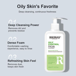 Nettoyant léger sans huile à l'acide salicylique <span class=keywords><strong>de</strong></span> la marque Riginas, nettoyant biologique pour le contrôle du sébum, nettoyant pour le visage pour hommes - Product Image 5