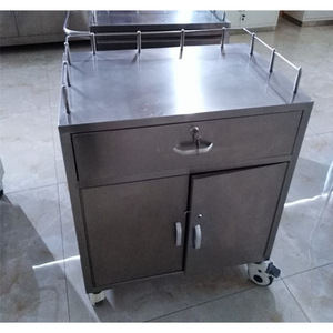 Medical Stainless Steel Instrument <b>Trolley</b> With Drawer And Cabinet For Hospital Use - Product Image 1