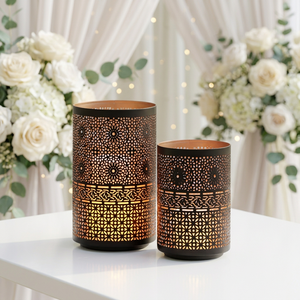 เชิงเทียนโลหะสีดำคลาสสิกขายส่งสำหรับตกแต่งบ้านและงานแต่งงาน - Product Image 1