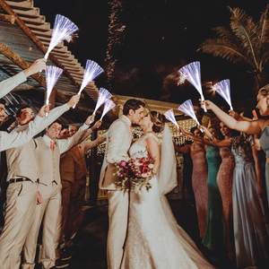 Tongkat pernikahan serat optik putih profesional, tongkat bercahaya LED panjang dengan <span class=keywords><strong>3</strong></span> mode cahaya untuk pernikahan - Product Image 6