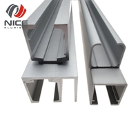 Profilés de portes coulissantes à double rail en aluminium au design moderne Système de rouleaux de porte de douche suspendue en alliage d'aluminium pour porte coulissante