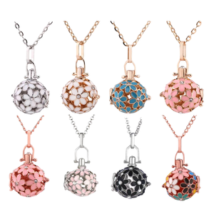 Fragrance <b>Essential</b> <b>Oil</b> <b>Diffuser</b> Pendant Necklace with Geometric Design Copper Link Chain Small Box Aromatherapy for Women - Product Image 3