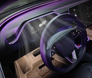8.9 pouces affichage tête haute Position de l'engrenage entraînement gauche écran IPS tableau de bord tout <span class=keywords><strong>ine</strong></span> un Carplay avec bande led pour Tesla 3 Highland - Product Image 2