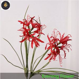 EV-J594 Artificielle Lycoris Radiata Ampoules Artificielle Rouge Araignée <span class=keywords><strong>Lys</strong></span> Soie Équinoxe Fleur Rouge Manjusaka - Product Image 1