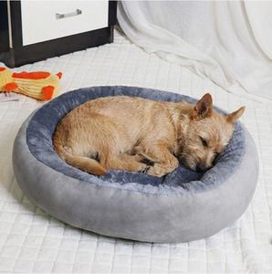 Cama Redonda de Lujo para Perros, Estilo Donut, XL, de Terciopelo, para Perros Pequeños, Medianos y Grandes, Diseño Sólido con Estampado Animal, También para Gatos - Product Image 4
