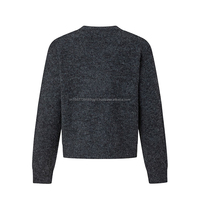 Advanced Sense Street Trend Neutraler Strickpullover aus Wolle/Acryl im Loose-Fit Lazy Old Money Style Design für Herren mit Frontlogo