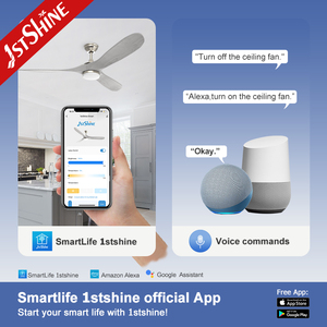 1stshine Led Ventilador de techo Tamaño grande Ahorro de espacio 60 pulgadas Alto volumen de aire Orient Ventilador de techo con luz LED - Product Image 6