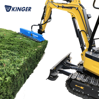KINGER Taille-haie hydraulique pour plantes vertes Taille-haie pour mini pelleteuse