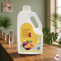 Hoogwaardige Passievruchtensiroop (30% originele sap) in fles voor Bubble Tea HALAL/HACCP gecertificeerd 12 maanden houdbaarheid
