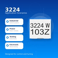 Potentiomètre de réglage multitours SMD Cermet 3224, résistance réglable de 4 mm