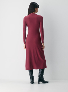 Abito da donna personalizzabile <span class=keywords><strong>in</strong></span> <span class=keywords><strong>maglia</strong></span> Maxi abito Casual <span class=keywords><strong>bordeaux</strong></span> comodo - Product Image 4