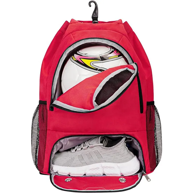 حقيبة كرة قدم للشباب-حقائب ظهر لكرة القدم لكرة السلة والكرة الطائرة وكرة القدم الرياضية تشمل حذاء مربط منفصل وكرة