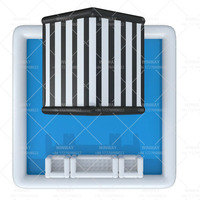 Bar flottant gonflable commercial personnalisé pour piscine, en PVC durable, idéal pour les loisirs aquatiques, les fêtes sur la plage et la location événementielle