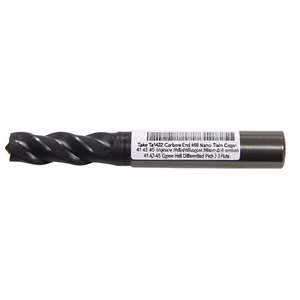 Fresa de carburo Ttake Ta1422 con recubrimiento Nano TiAln, helicoidal de 41, 43, 45 grados, paso diferenciado, 3 filos - Product Image 2