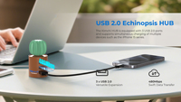 Hub USB 3.0 ETECH Mini 3-en-1 en ABS avec prise décorative et fonction Plug & Play, 3 ports, prise en charge OEM/ODM