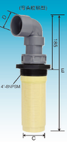 Diffuseur latéral fileté JiuZhou 4 pouces pour montage supérieur et inférieur, compatible avec les réservoirs de filtration d'eau de 30 pouces en PRV/acier inoxydable/carbone