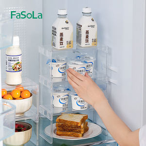 Portaoggetti per frigorifero FaSoLa scaffali in plastica <span class=keywords><strong>trasparente</strong></span> espositore per alimenti scaffale impilabile per spezie da <span class=keywords><strong>cucina</strong></span> - Product Image 4
