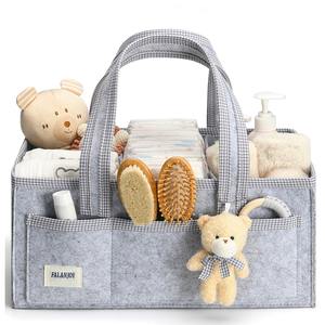 Panier de rangement portable pour couches avec logo personnalisé, sac à couches en peluche pour bébé, organisateur de couche pour maman, panier à couches pour bébé - Product Image 4